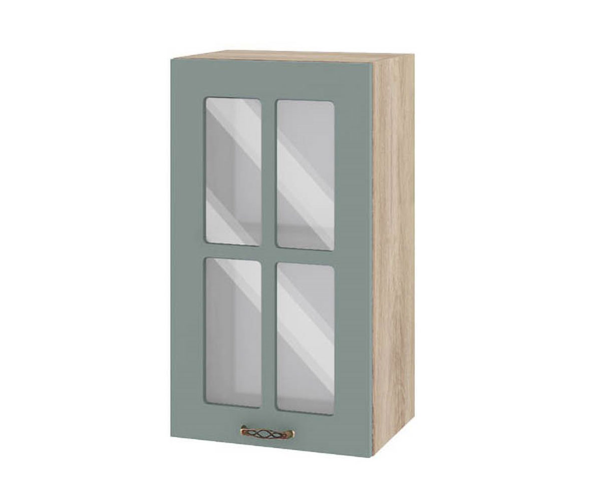 Горен кухненски шкаф витрина Олив мат 11 - 102 Сонома