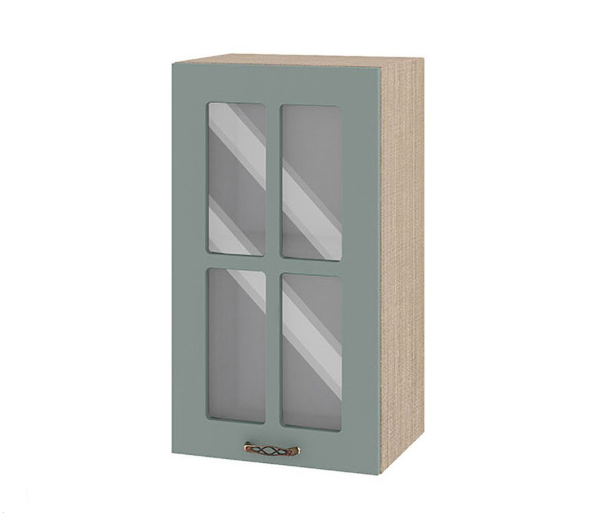 Горен кухненски шкаф витрина Олив мат 11 - 102 Мока