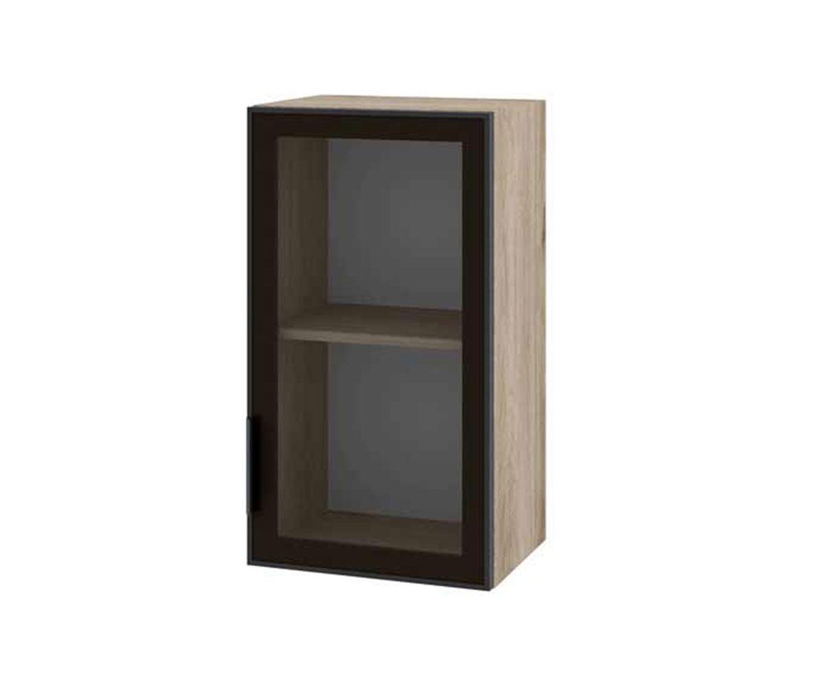 Кухненски шкаф витрина Олив мат 121 Сонома