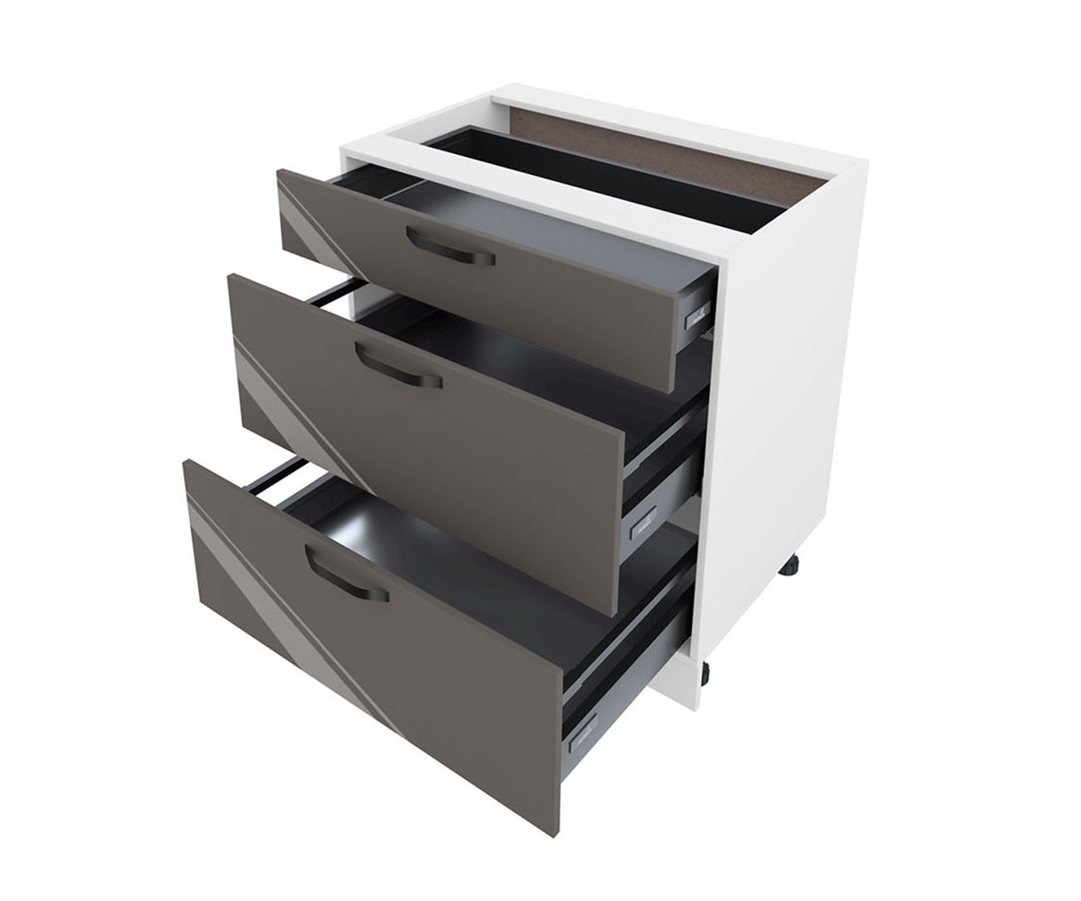 Долен кухненски шкаф Антрацит гланц 05-55