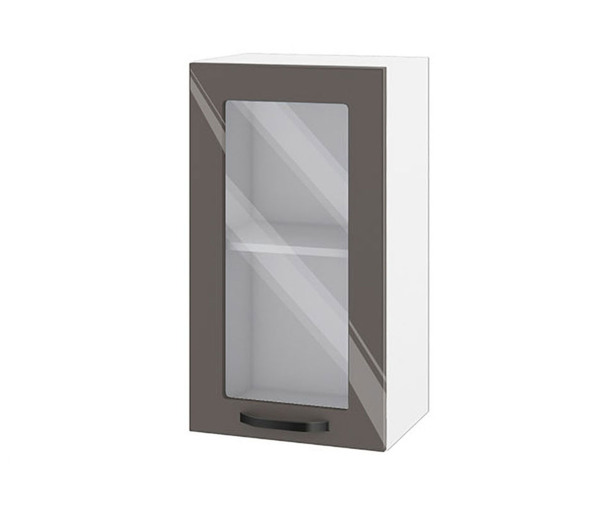 Кухненски шкаф витрина Антрацит гланц 05-202