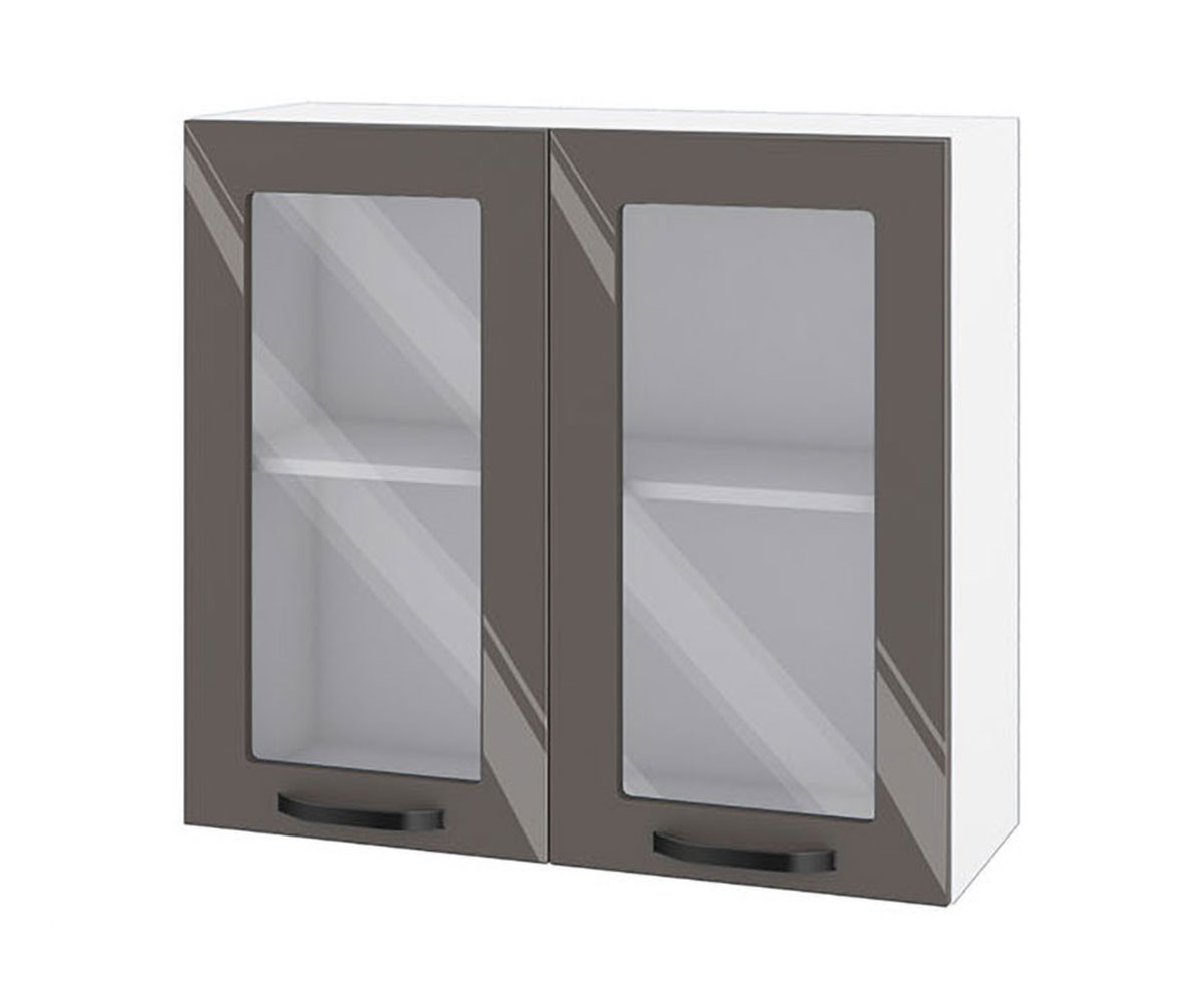 Кухненски шкаф витрина Антрацит гланц 05-204