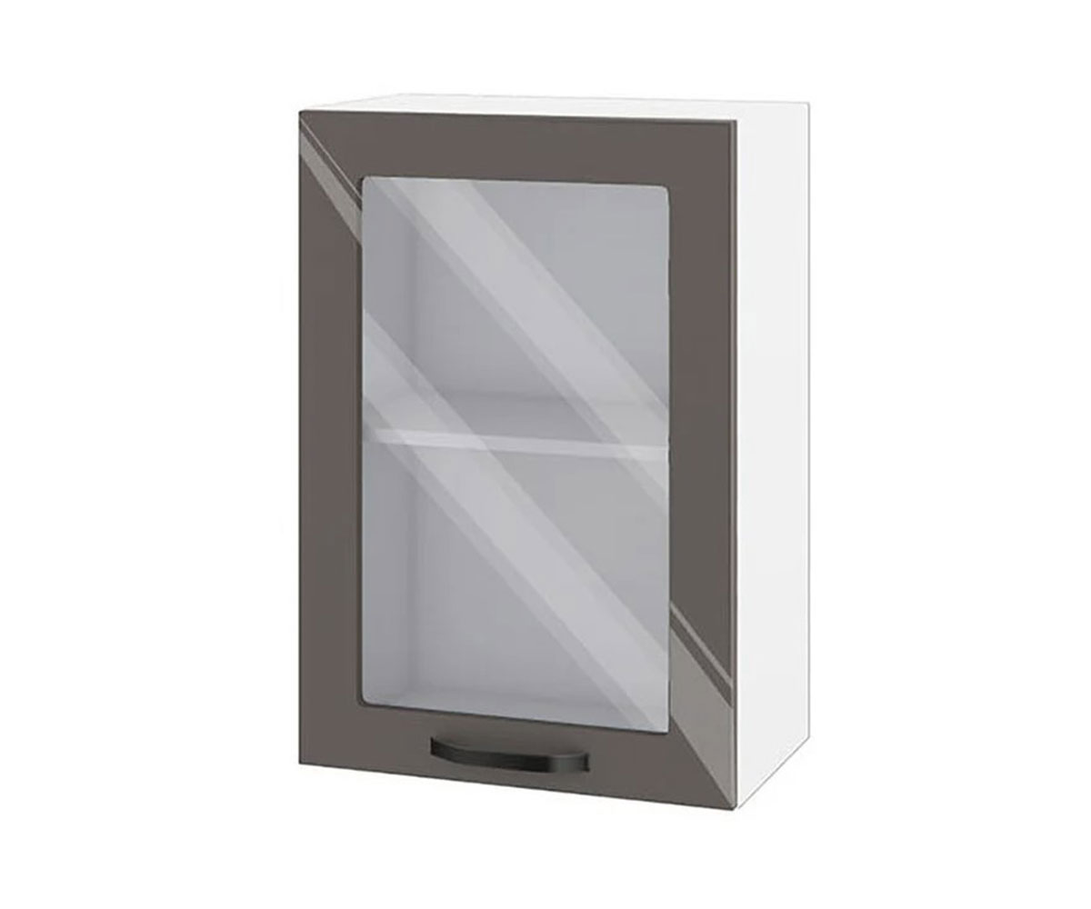 Кухненски шкаф витрина Антрацит гланц 05-218