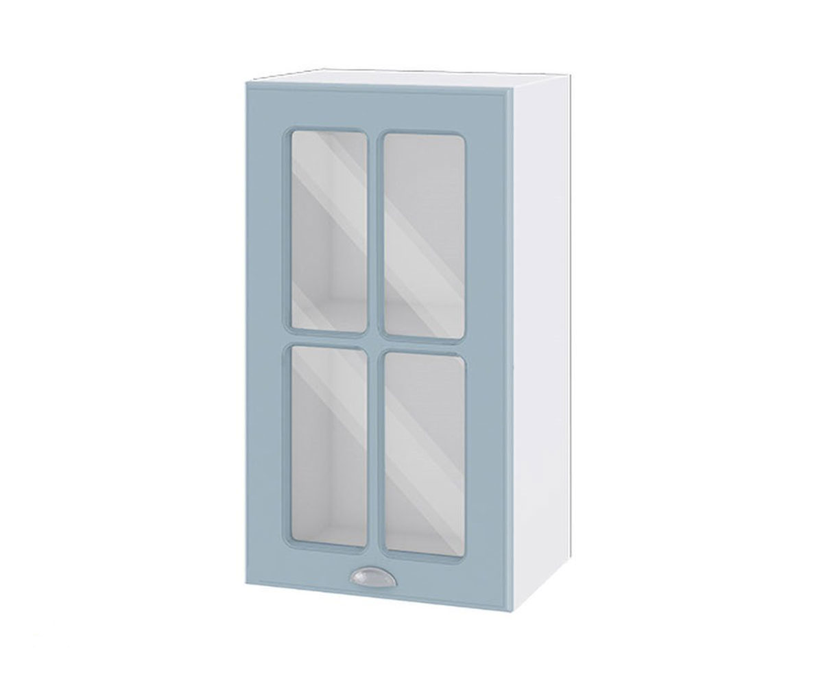 Кухненски шкаф витрина Деним мат 06-102