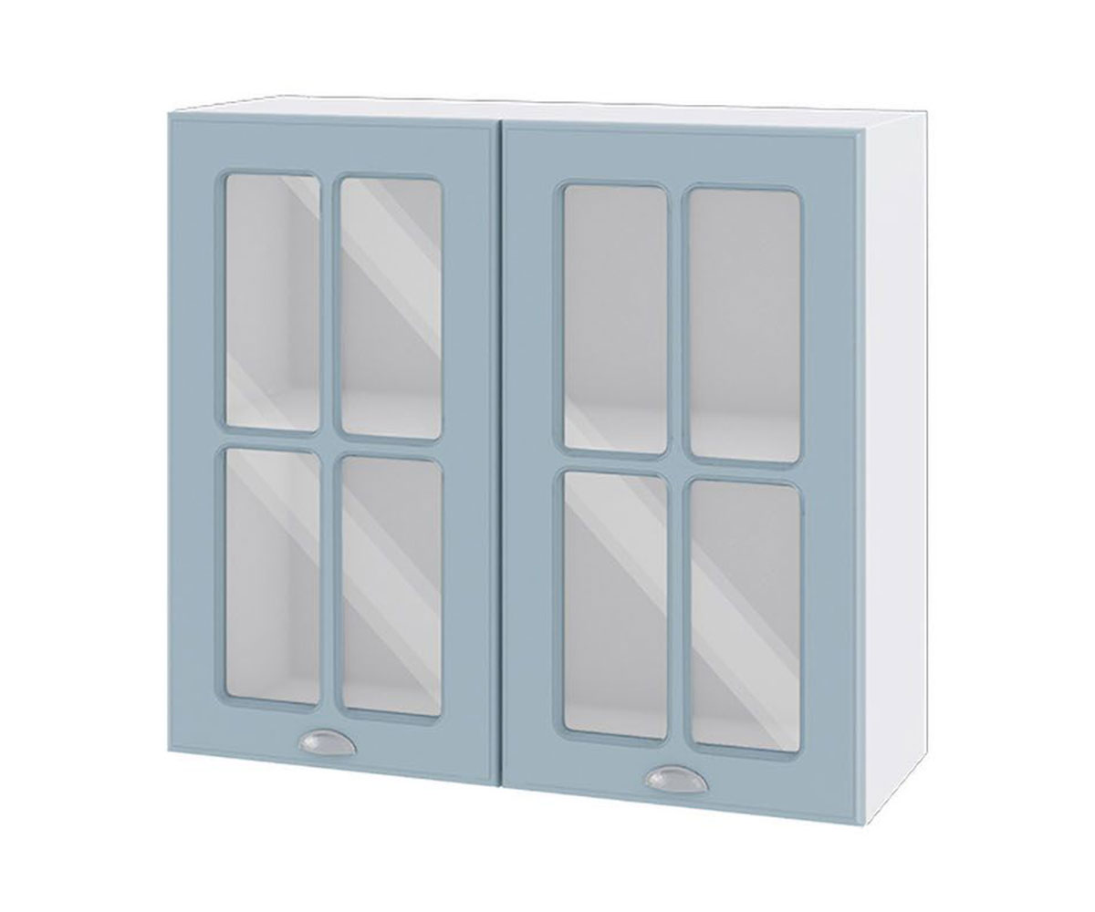 Кухненски шкаф витрина Деним мат 06-104