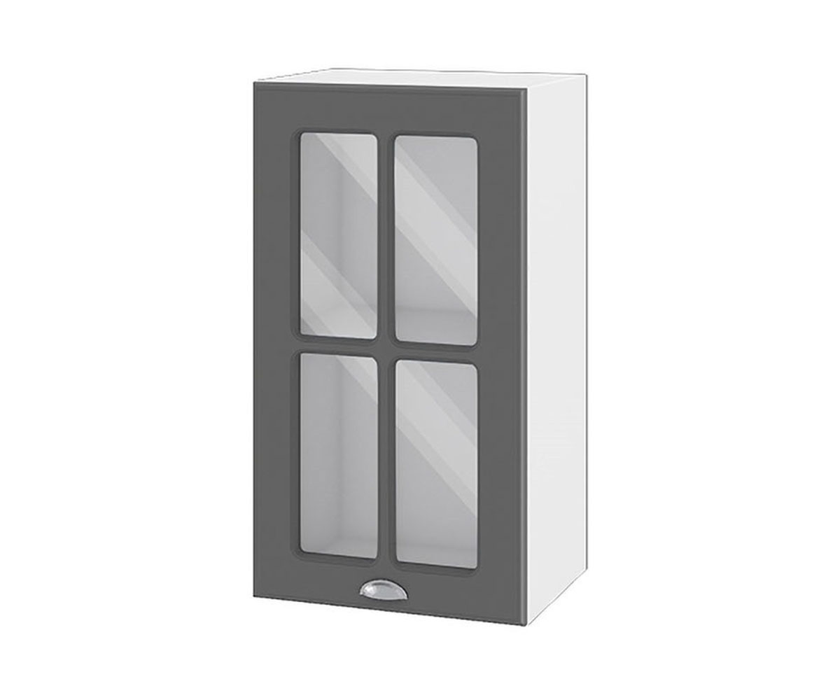 Кухненски шкаф витрина Цимент мат 06-102