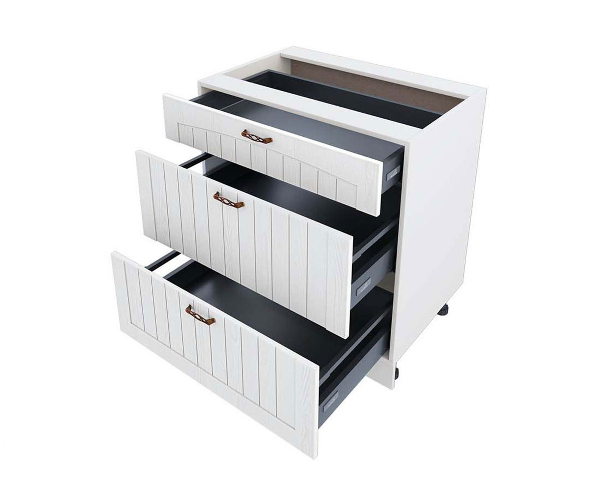 Долен кухненски шкаф Бяло фладер 04-55