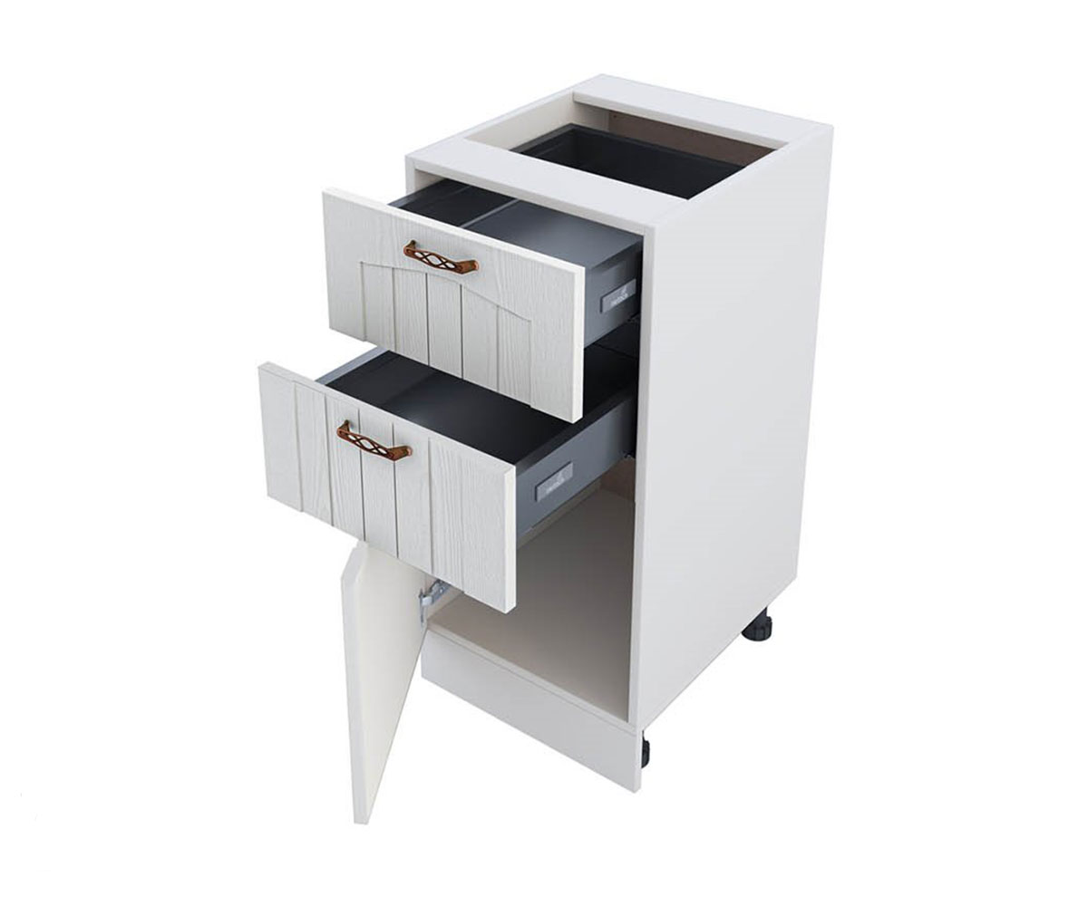 Долен кухненски шкаф Бяло фладер 04-73 ляв